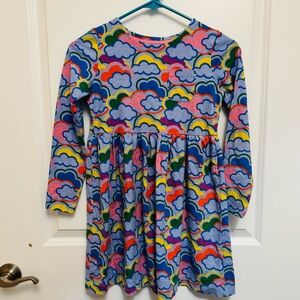 Mini Boden Blue and Pink Cloud Pattern Dress 9-10yo